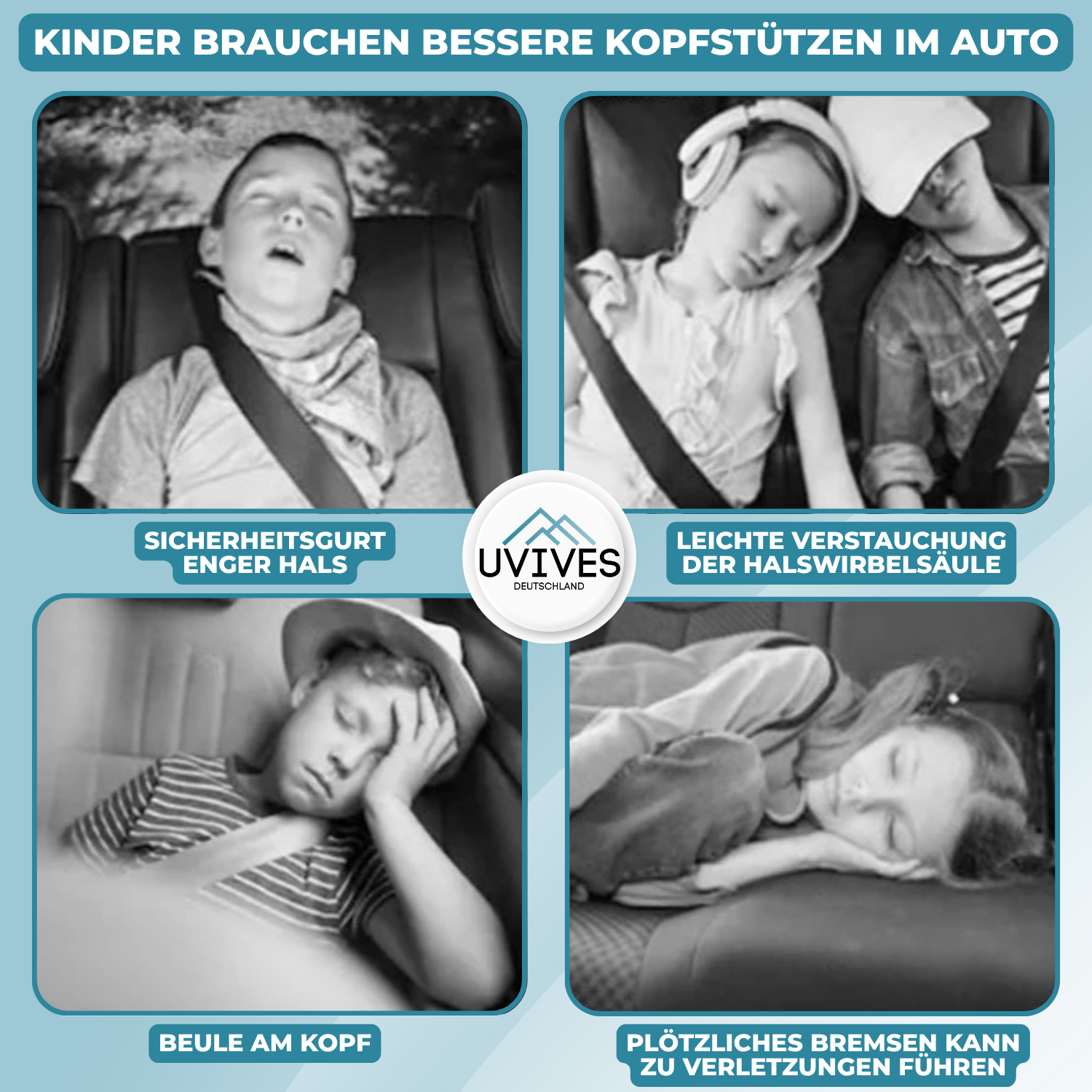 ComfortJourney – Backseat Travel Pillow for Children in the Car