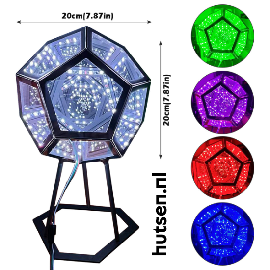 CosmoGlow – Futuristic Dodecahedron Lamp with Depth Effect