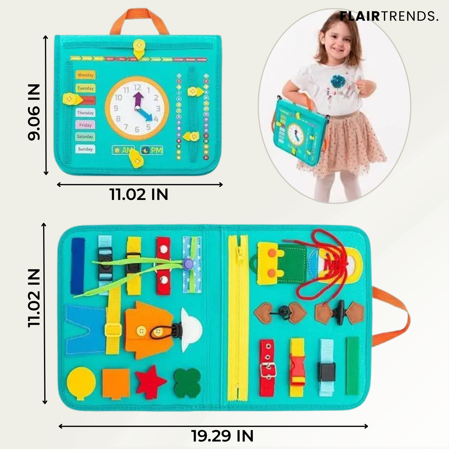 SkillFun – Montessori Busy Book for Early Learning & Fun