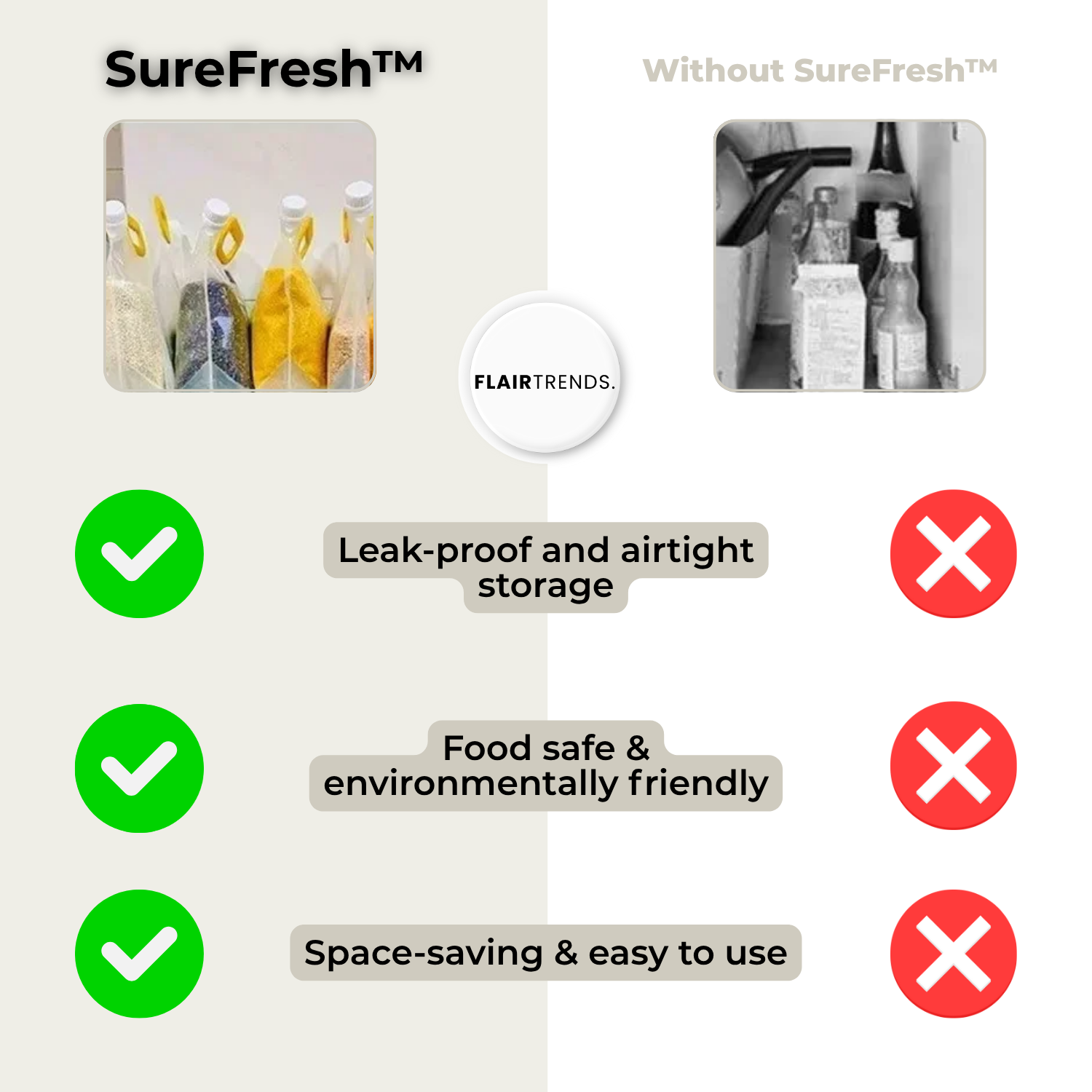 2+3 FREE | SureFresh – Keep Your Food Fresh & Organized!