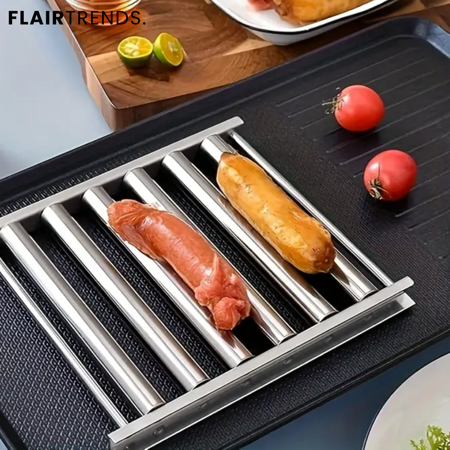 GrillRoll – For Evenly Grilled Sausages with a Comfortable Handle