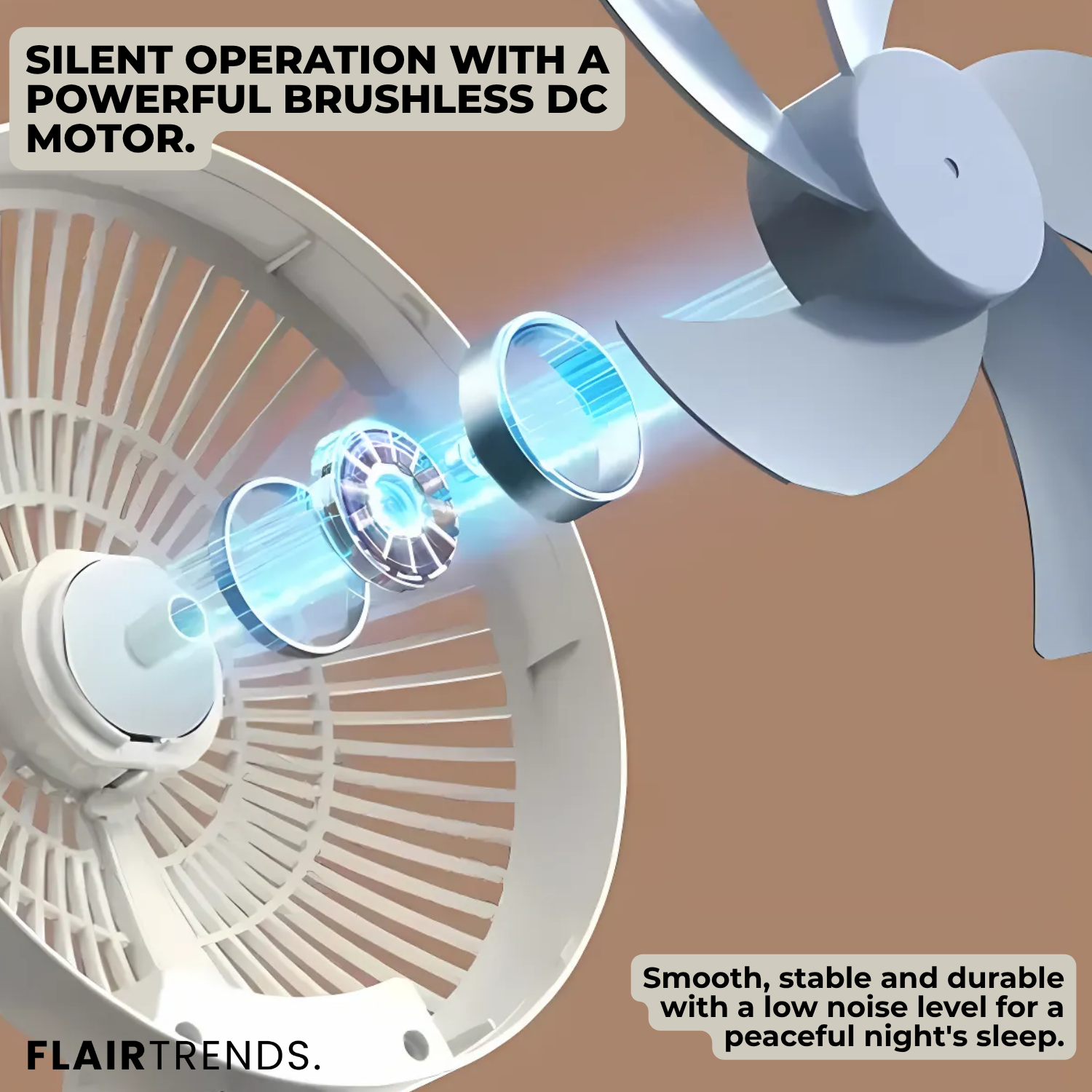 AirSwing – Foldable & Hanging Table Fan with USB & Night Light