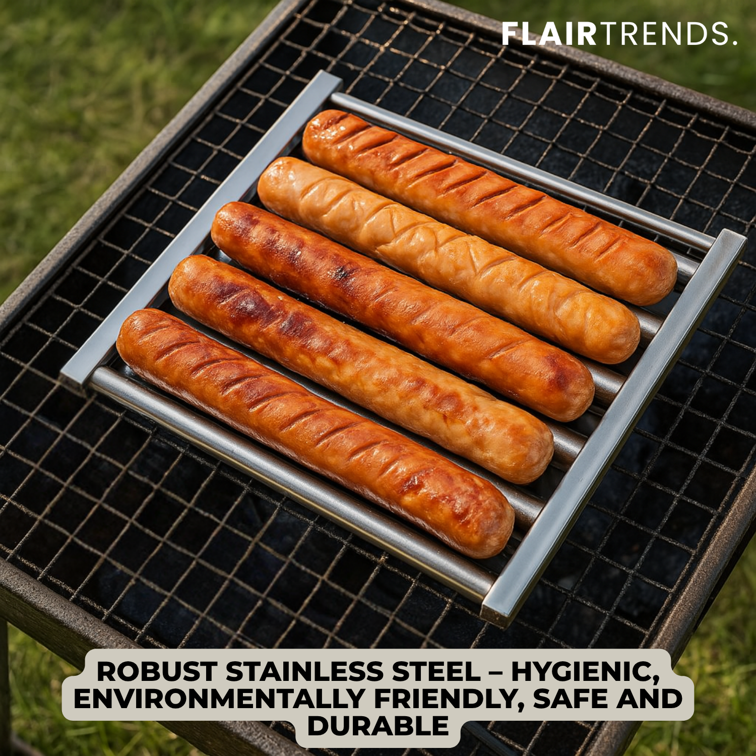 GrillRoll – For Evenly Grilled Sausages with a Comfortable Handle