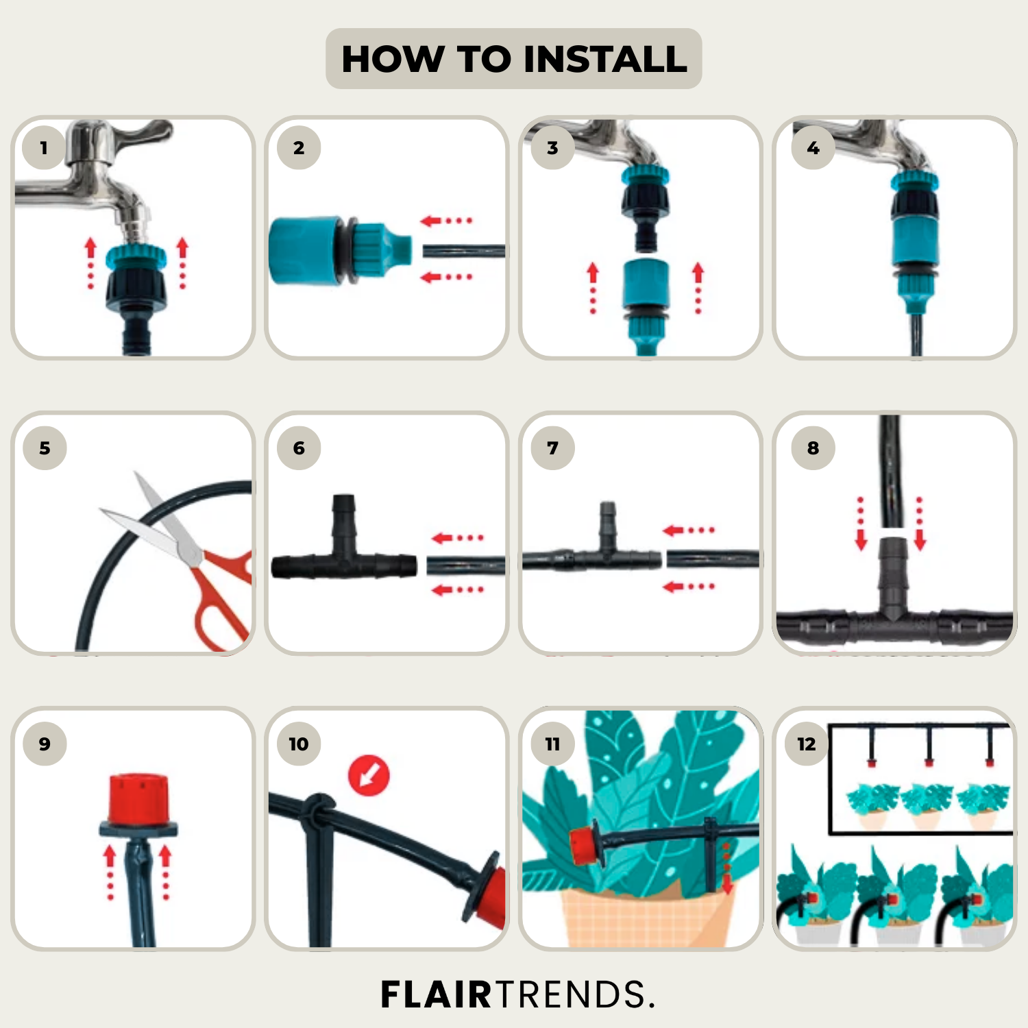 AquaDrip – Drip Irrigation Made Easy (Set of 100)