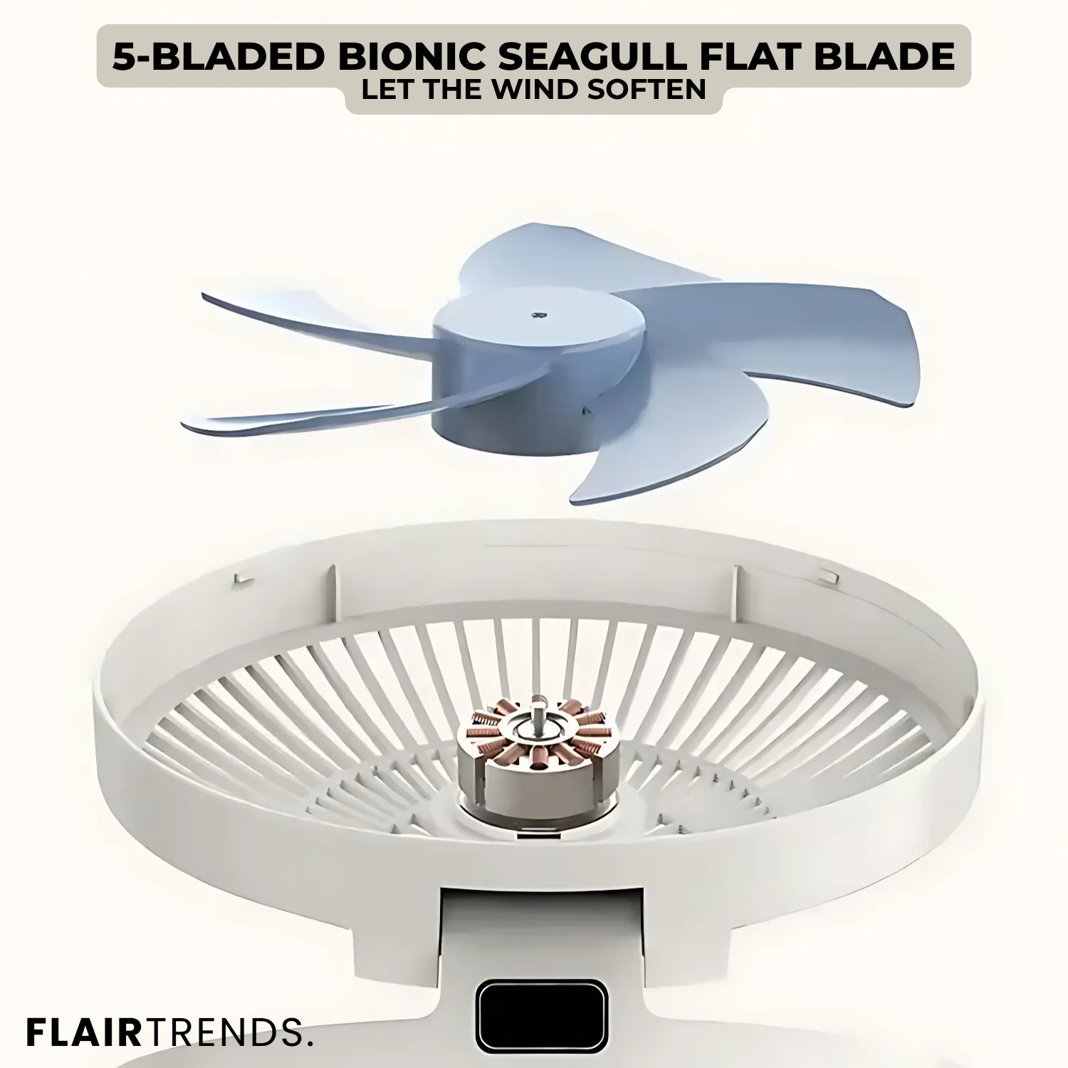 AirSwing – Foldable & Hanging Table Fan with USB & Night Light