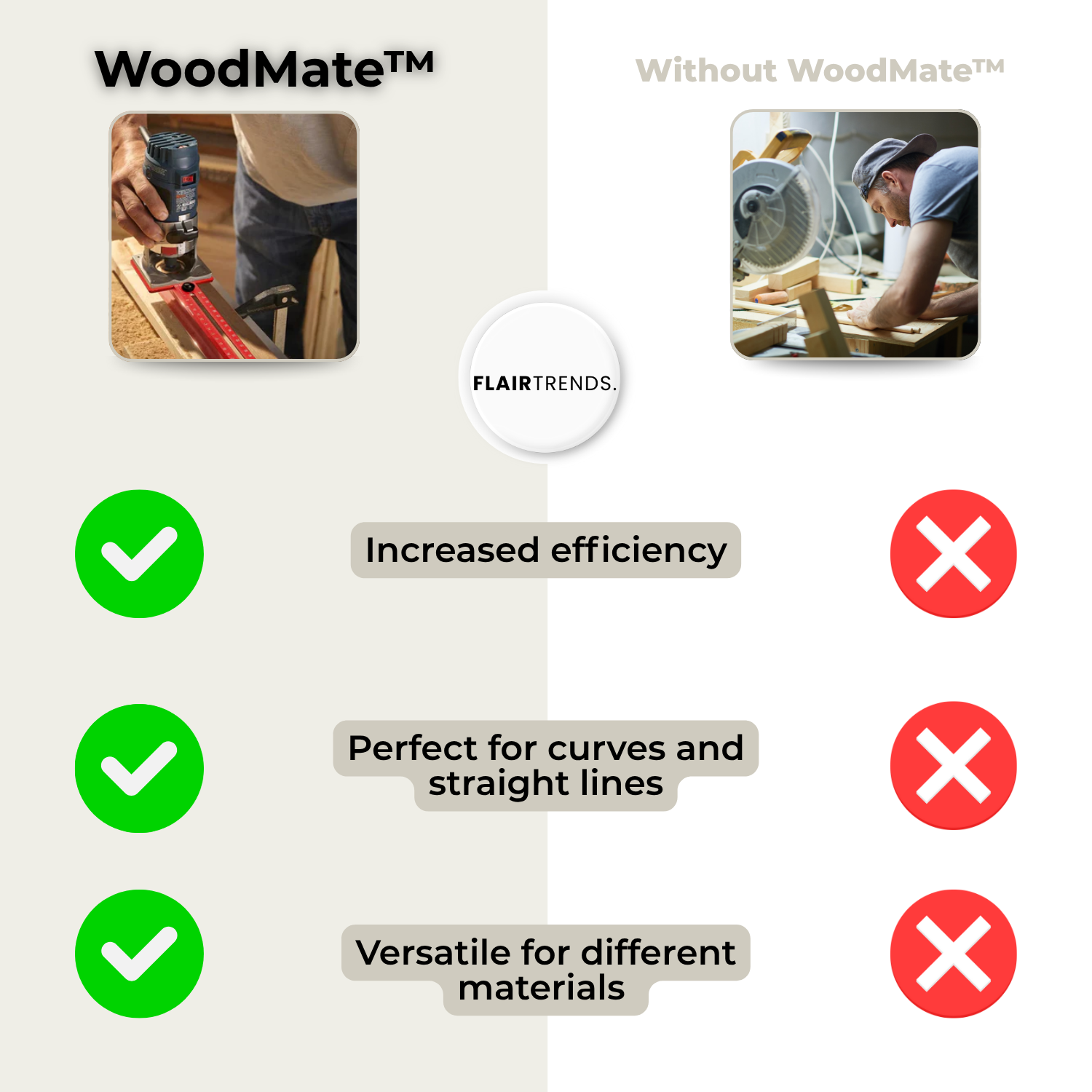WoodMate – 3-in-1 Router Guide for Precision Woodworking