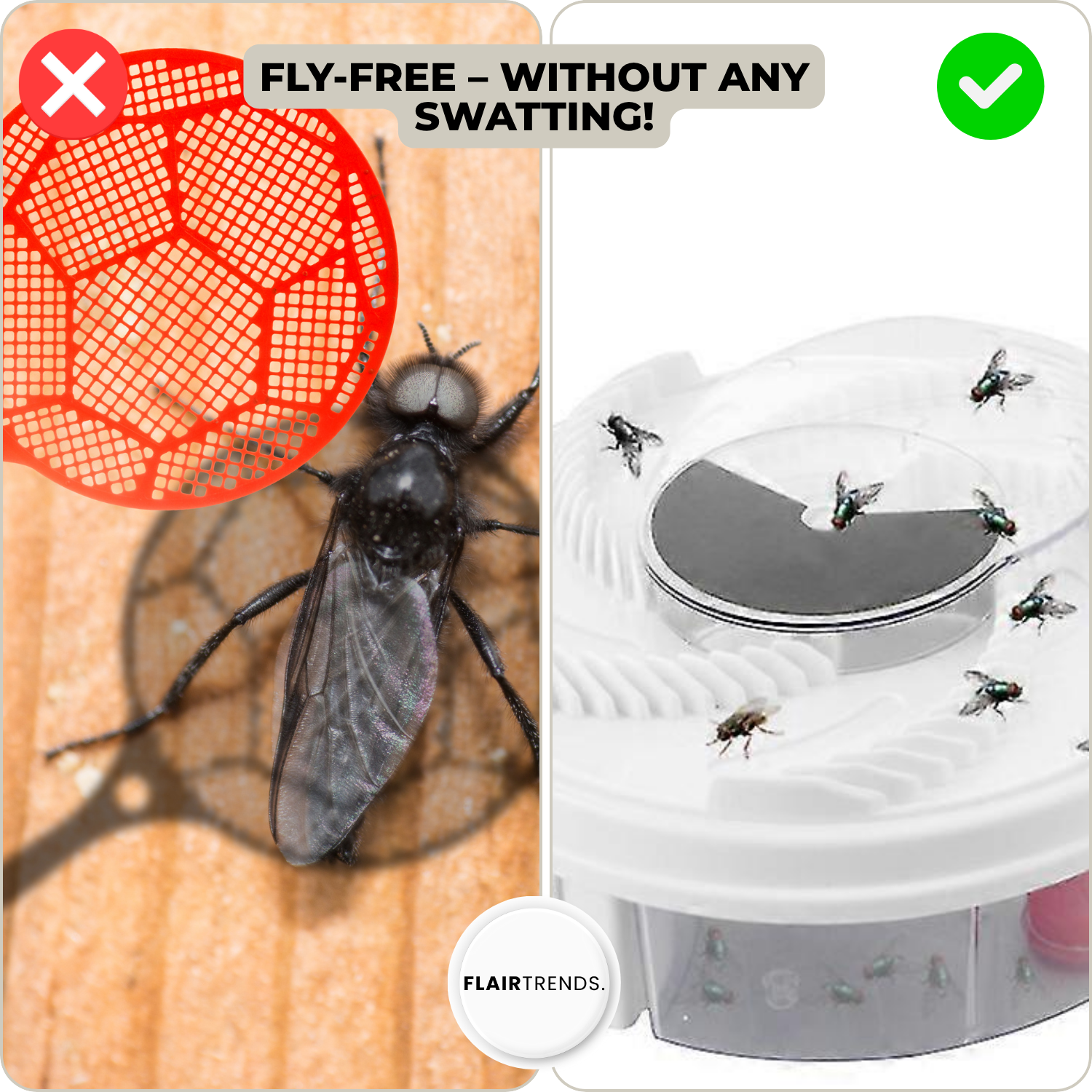FlyFree – Silent & Chemical-Free Fly Trap