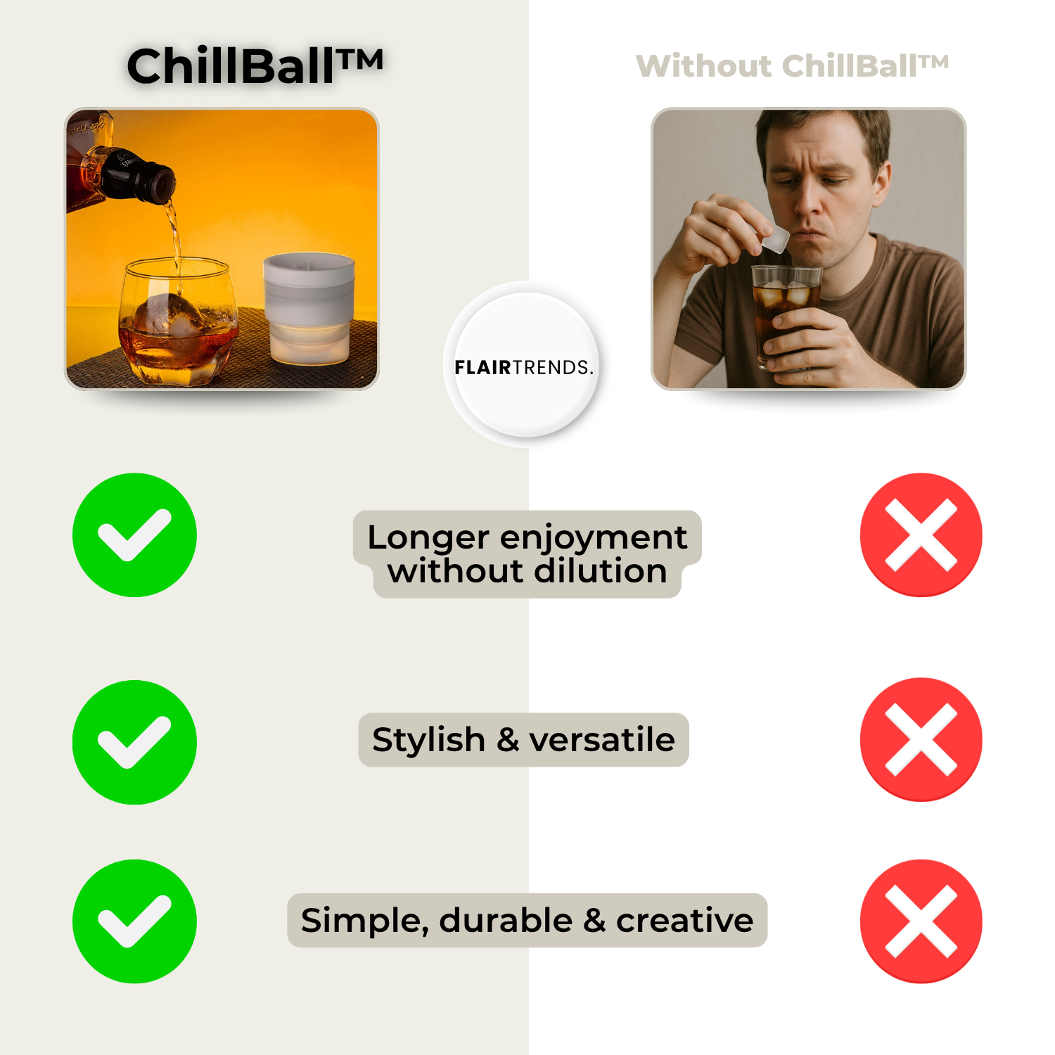 2+1 FREE | ChillBall – Keep Your Drinks Ice-Cold with Style