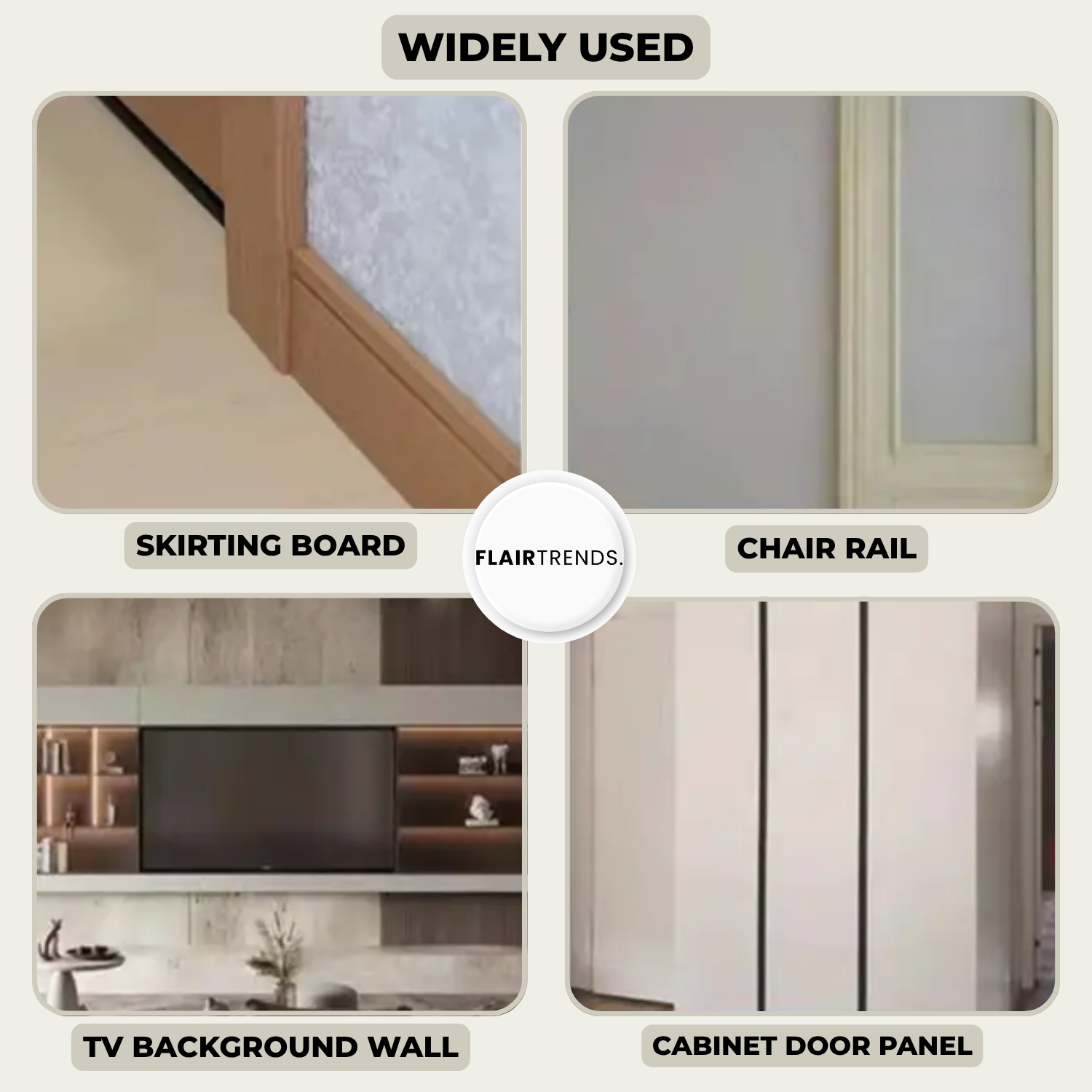 50+50 FREE | NoMark – Fast, Strong Trim Mounting Without Drilling or Damage!