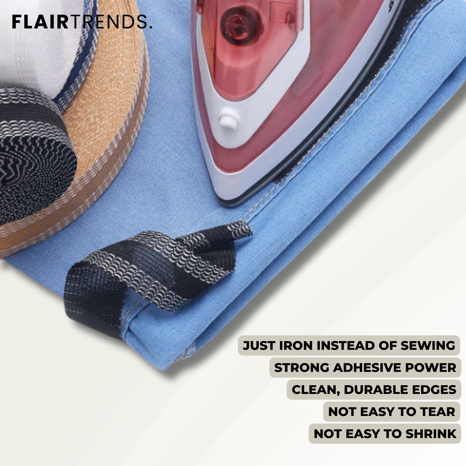 1+1 FREE | EasyHem – Hem Your Pants in Seconds Without Needle or Thread!