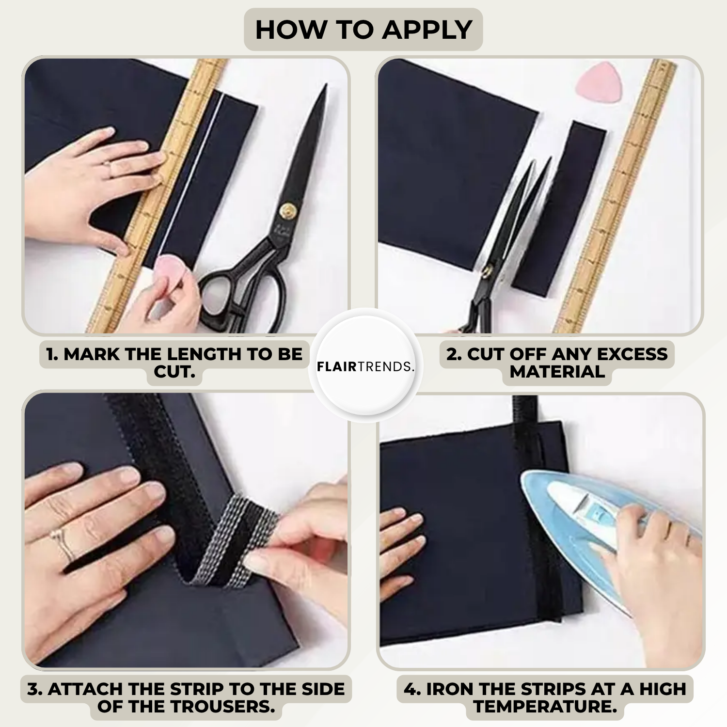 1+1 FREE | EasyHem – Hem Your Pants in Seconds Without Needle or Thread!