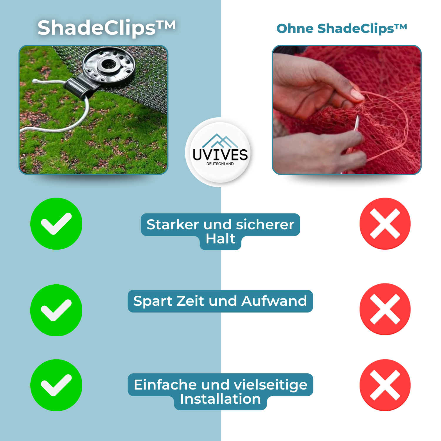20+20 FREE | ShadeClips – The Simple Solution for Securely Attaching Shade Nets