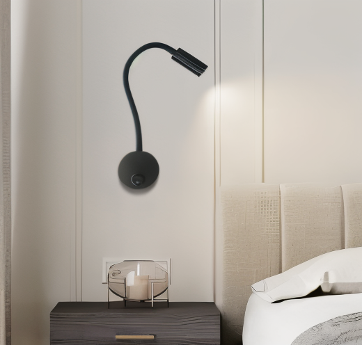 FlexiGlow – Stylish LED bedside lamp with flexible gooseneck
