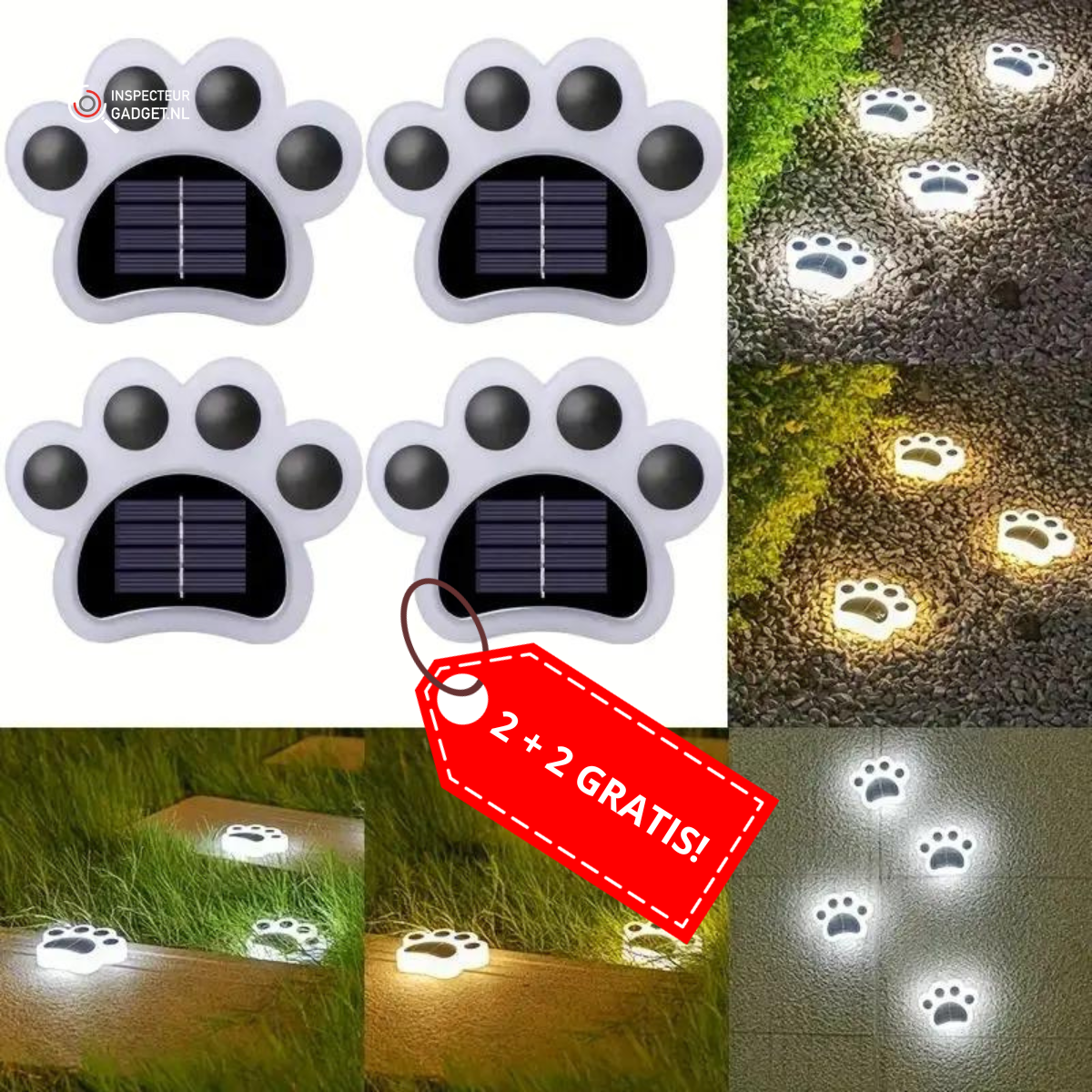 2+2 FREE | SolarPaws – Light Up Your Garden Automatically, No Wires Needed!