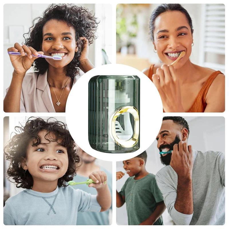 1+1 FREE | GlowRinse – Automatic Toothpaste Dispenser with LED Night Light
