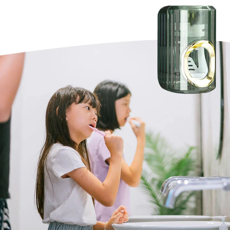1+1 FREE | GlowRinse – Automatic Toothpaste Dispenser with LED Night Light