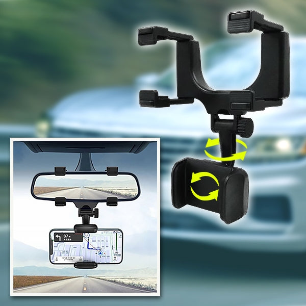 ViewGrip 360 – The rearview mirror phone holder for a safe view and a firm grip!