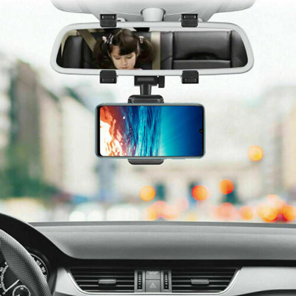 ViewGrip 360 – The rearview mirror phone holder for a safe view and a firm grip!