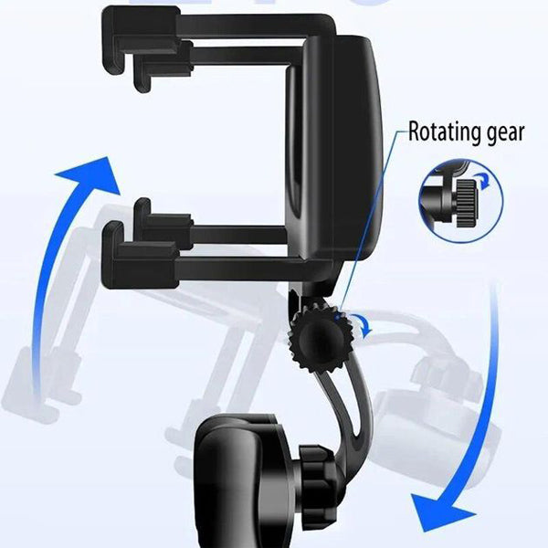 ViewGrip 360 – The rearview mirror phone holder for a safe view and a firm grip!