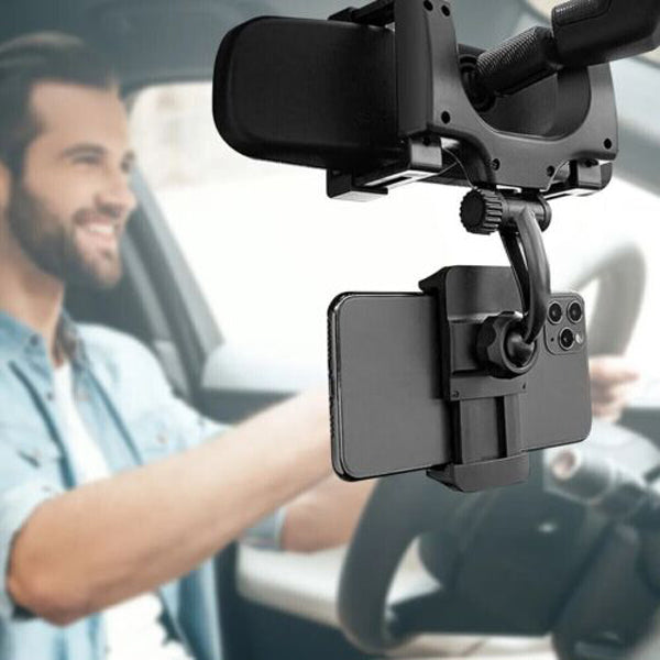ViewGrip 360 – The rearview mirror phone holder for a safe view and a firm grip!