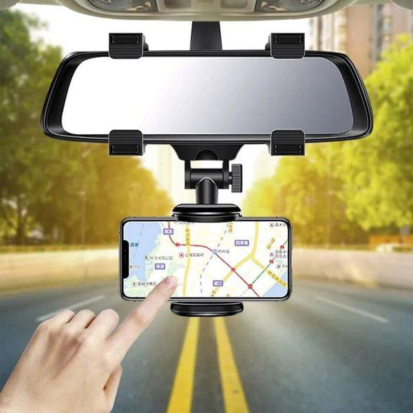 ViewGrip 360 – The rearview mirror phone holder for a safe view and a firm grip!