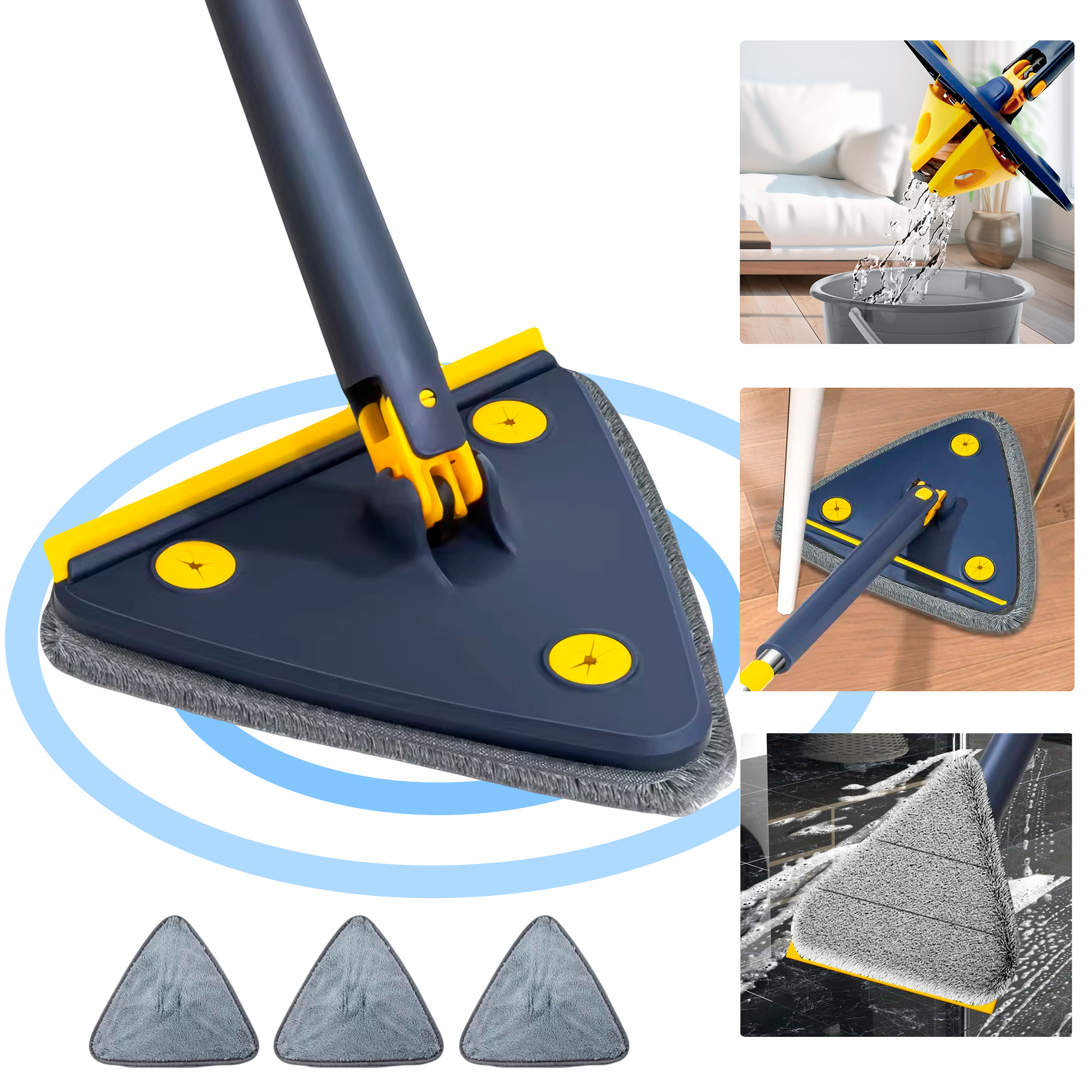 TriMop – Triangle Mop with Self-Cleaning System