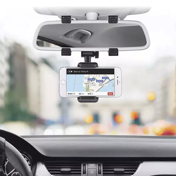 ViewGrip 360 – The rearview mirror phone holder for a safe view and a firm grip!
