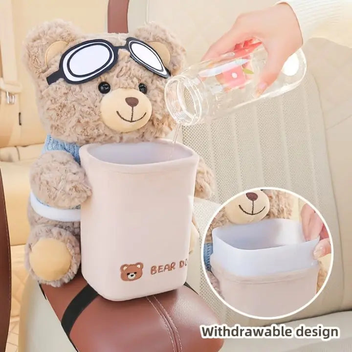 TidyBear – Cute Car Organizer & Tissue Dispenser