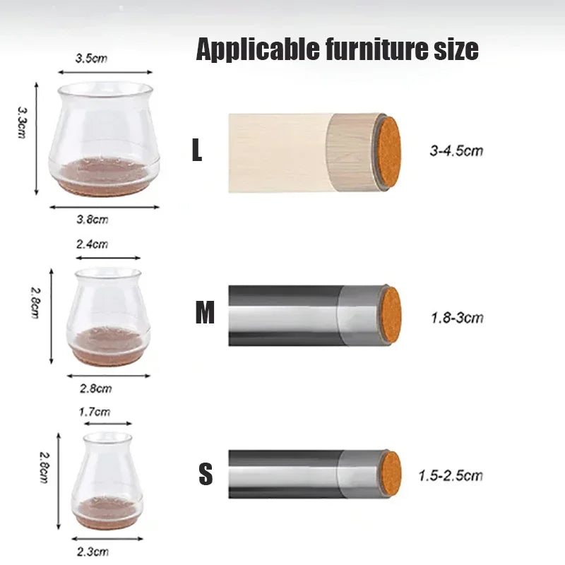 4+4 FREE | SilentFeet – No More Scratches and Noise When Moving Furniture