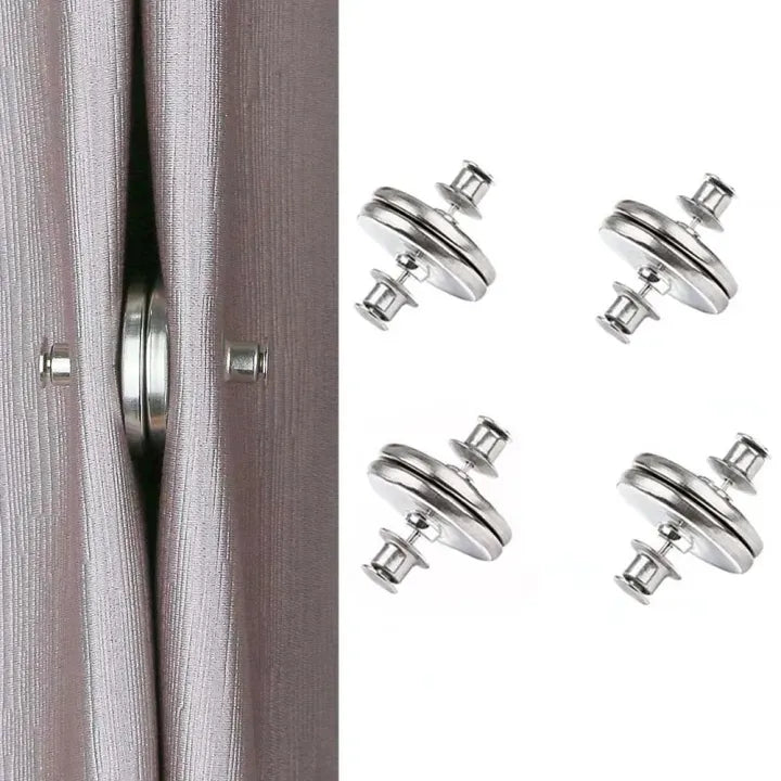 2+2 FREE |GlideHold – Magnetic Curtain Clips to Prevent Light Leaks