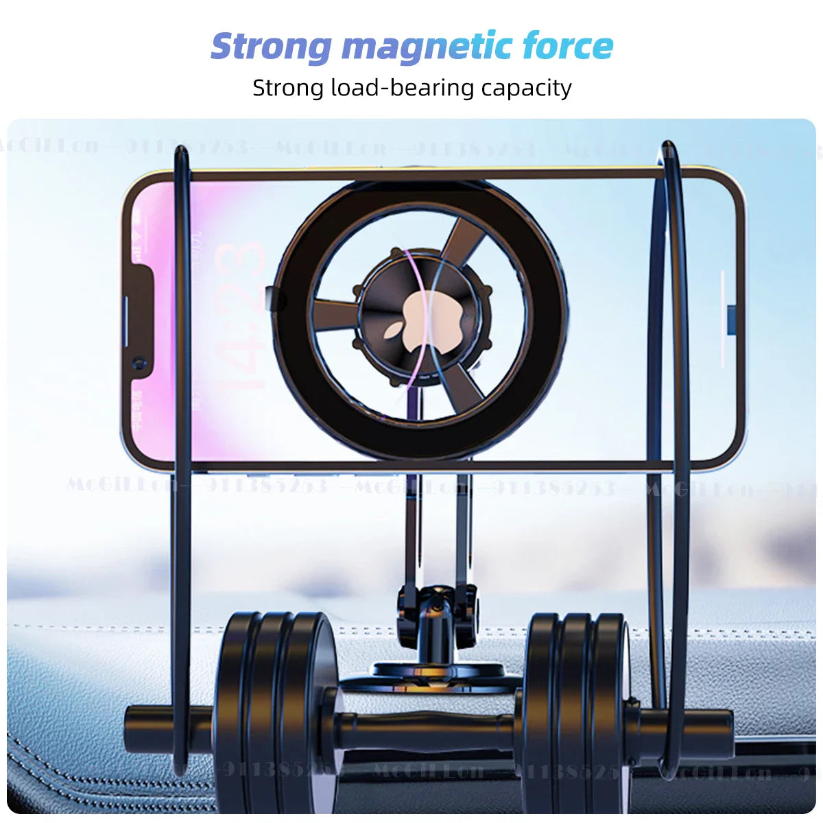 GripMaster – Magnetic Car Phone Mount – One-Second Lock – 360° Rotation