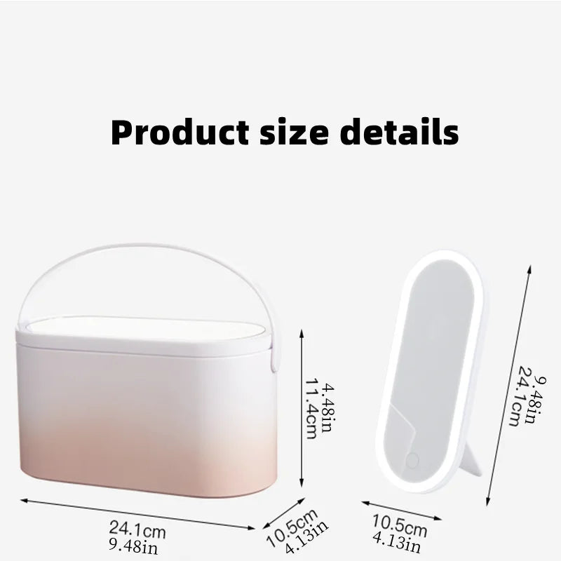 GlamBox – Makeup Organizer with LED Lighting
