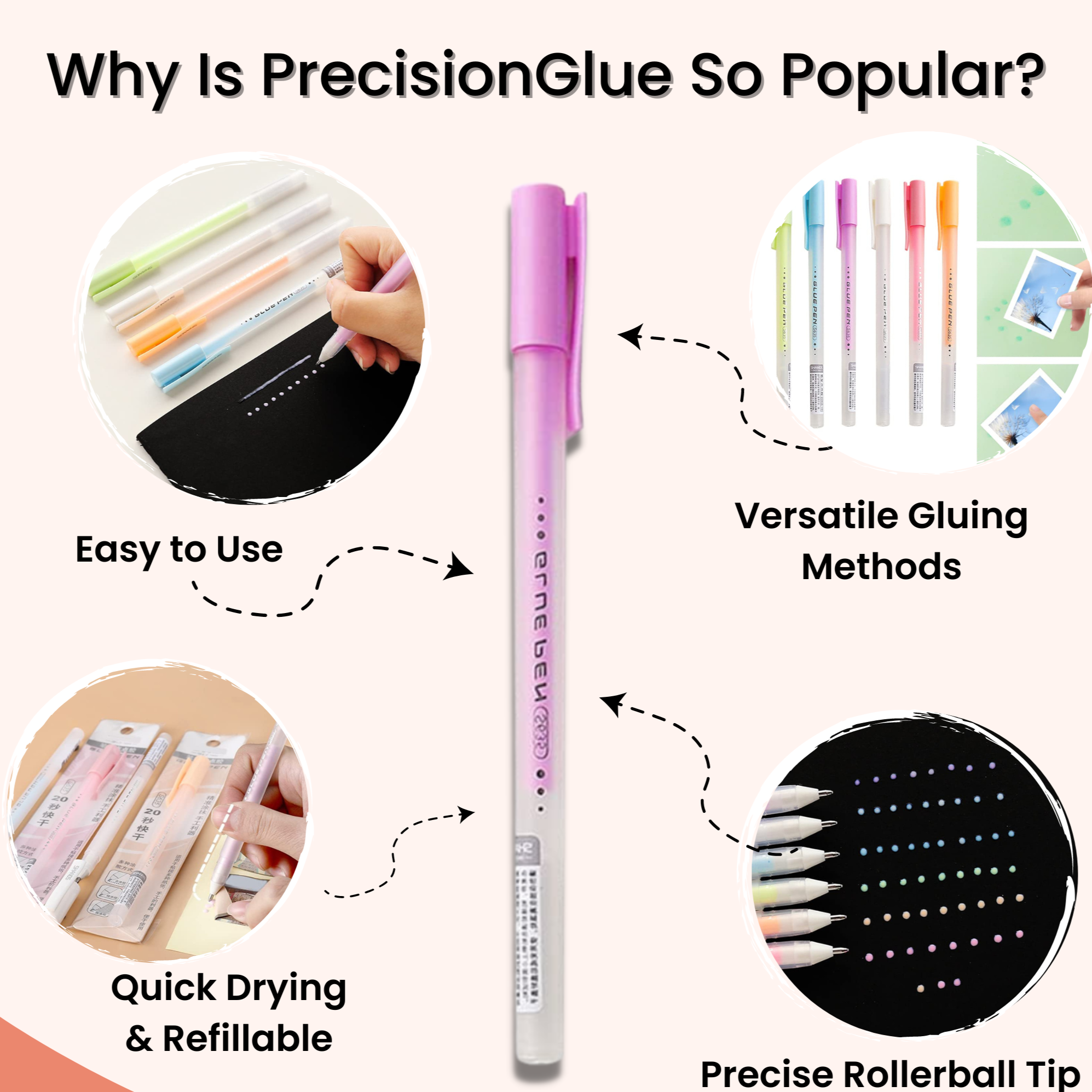 GlueMaster – Glues Exactly Where You Want It! (Set of 6)