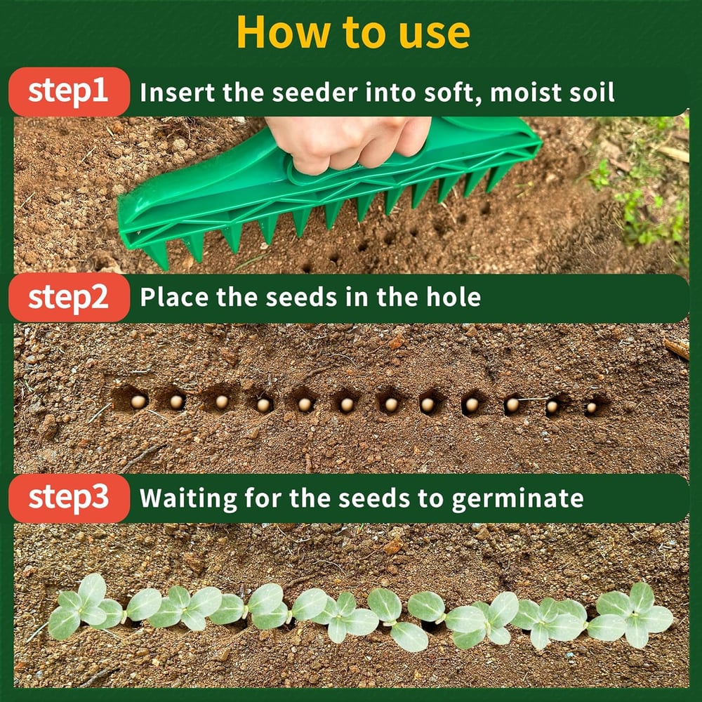 SeedMate – Plant Dibber with 12-Hole Template