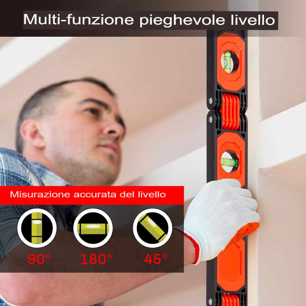 LevelFold Pro – Folding Spirit Level. Precision at the Push of a Button.
