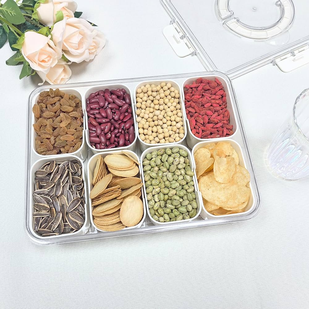 SnackMate – The Stylish 8-Compartment Snack Box for Every Occasion