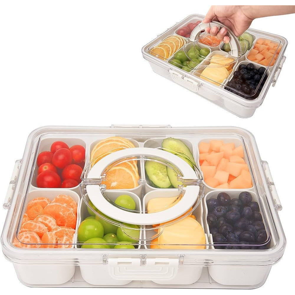 SnackMate – The Stylish 8-Compartment Snack Box for Every Occasion